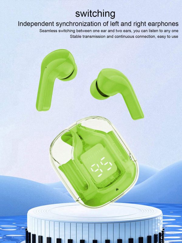 Air31 Earbuds Wireless Crystal Transparent Body | Air 31 Tws  Bluetooth 5.3 (random Color)